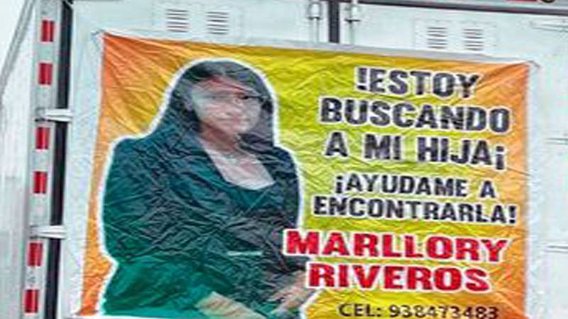 La foto de Marllory Riveros (20), una estudiante de 20 años que desapareció al salir de su casa en Huancayo.