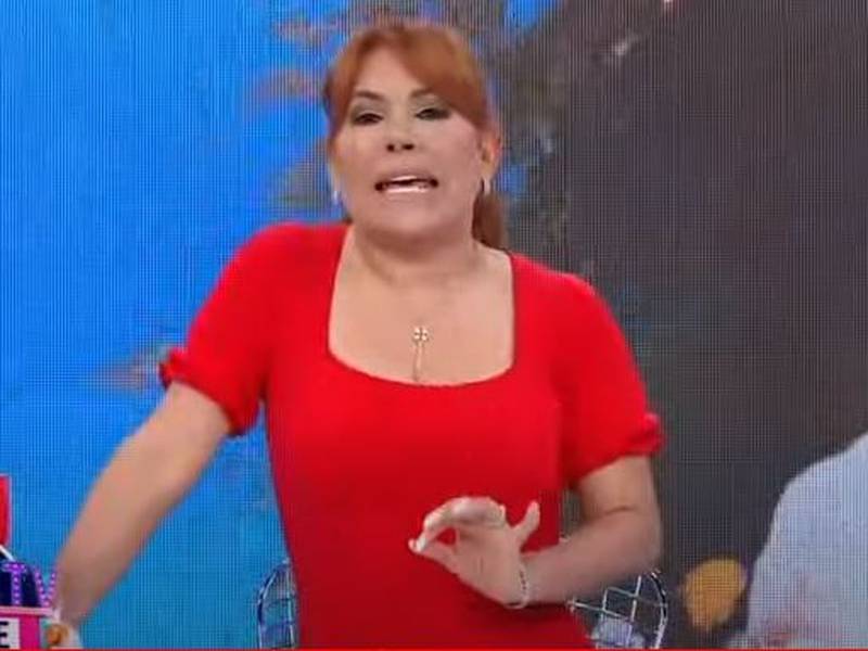 Magaly Medina, presentadora de televisión, en su programa.