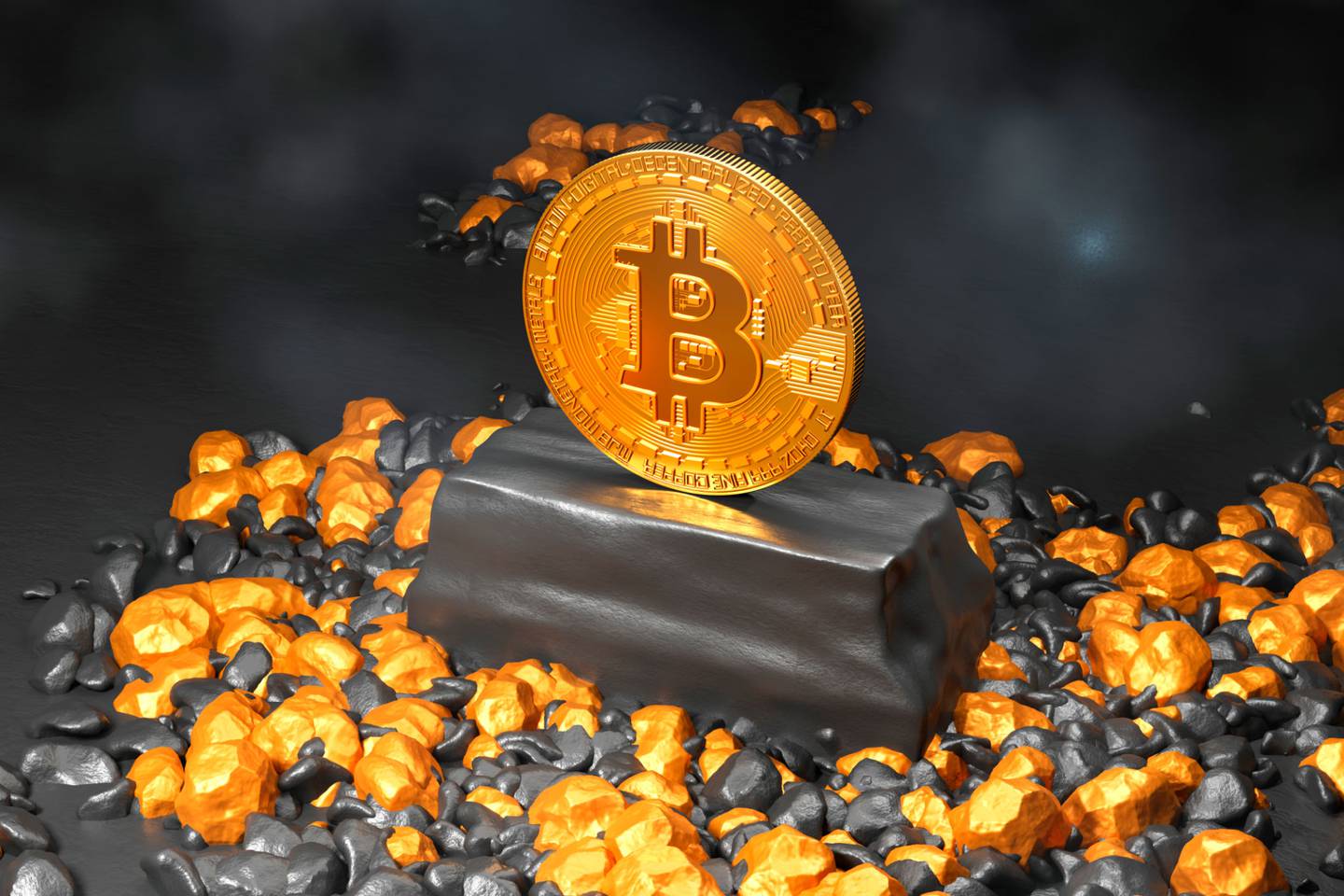 Símbolo del Bitcoin, la criptomoneda de mayor valor en el mundo.