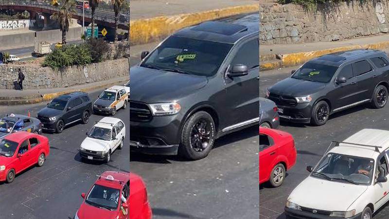El conductor de una camioneta de lujo hace taxi colectivo en San Juan de Lurigancho. Se hizo viral y los usuarios creen que es por el aumento en el precio de la gasolina.