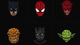 Estos logotipos ocultan los nombres de superhéroes y villanos