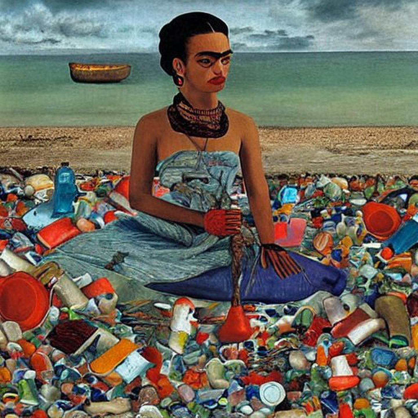 Contaminación plástica // Frida Kahlo