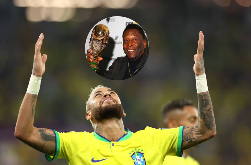 Pelé felicita a Neymar por igualarlo en su marca de goles con Brasil