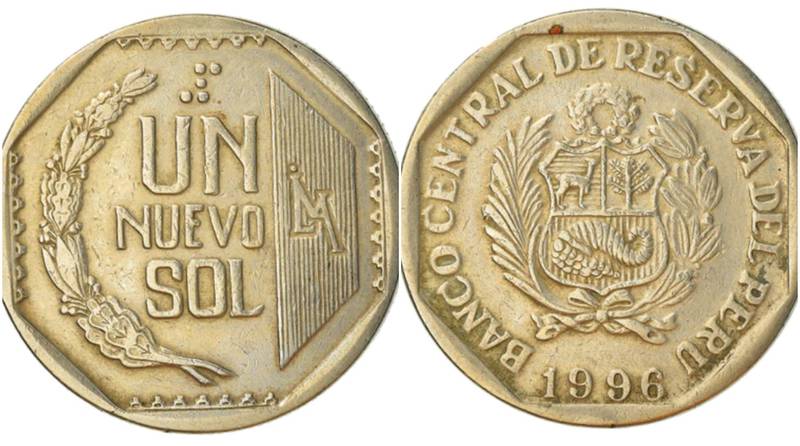 Moneda de 1 sol de 1996
