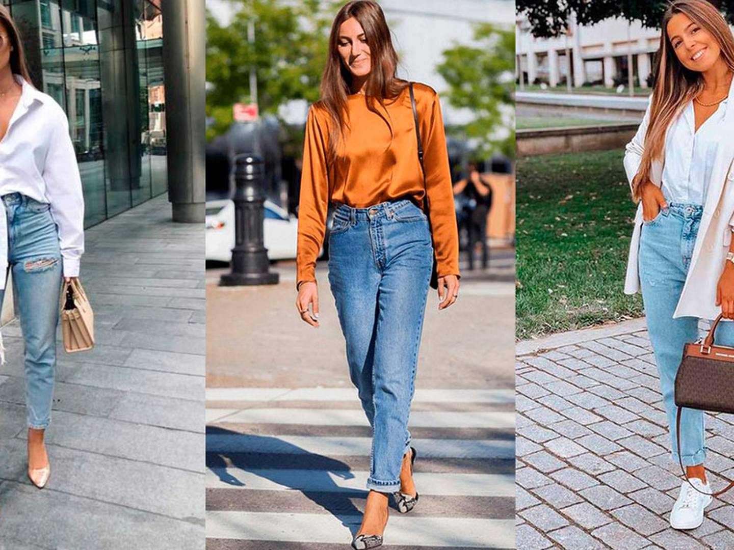 Moda: looks con mom jeans para ir a la oficina elegante y cómoda