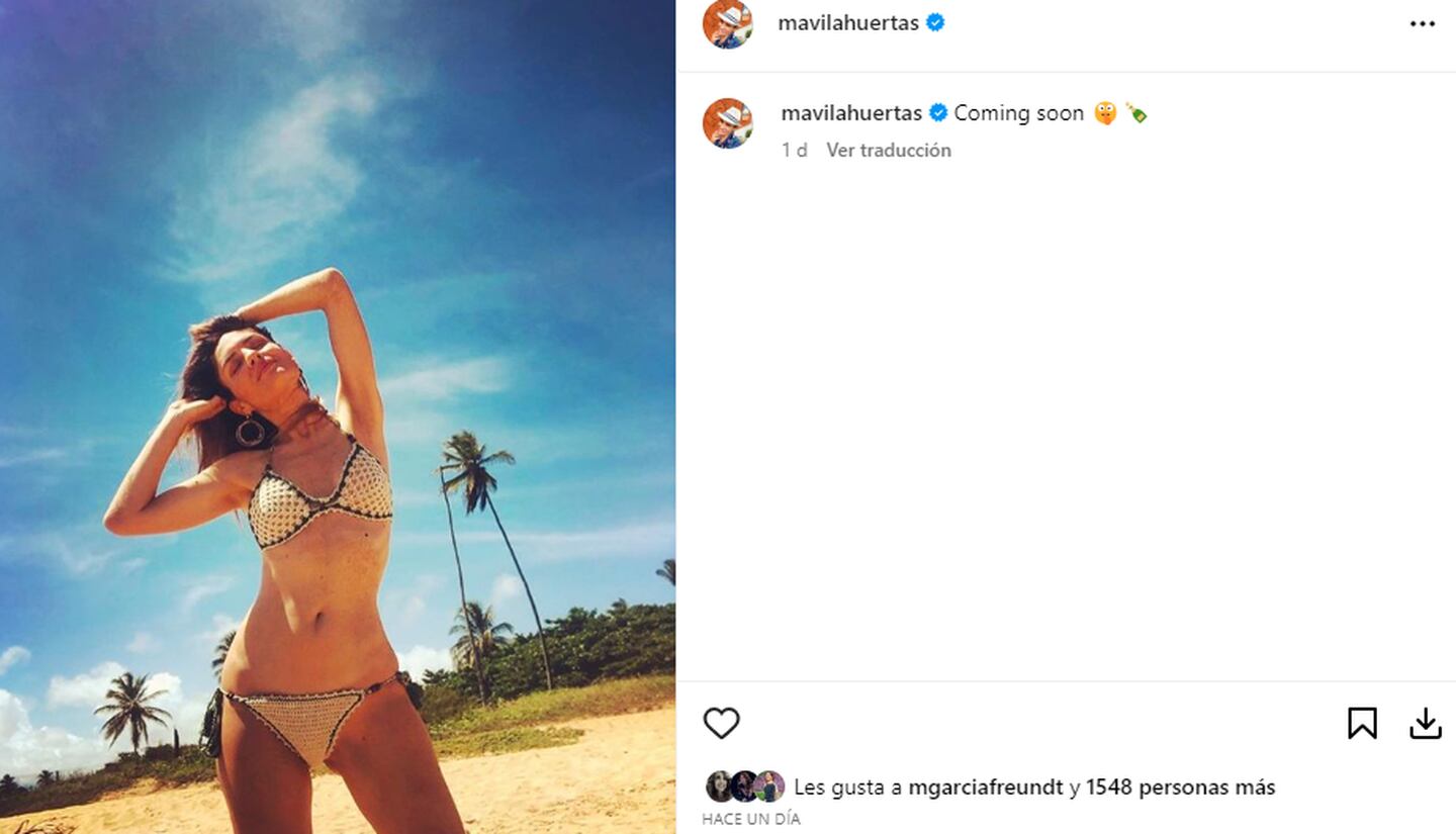 El bikini tejido sigue en tendencia y Mávila Huertas adelantó el verano.