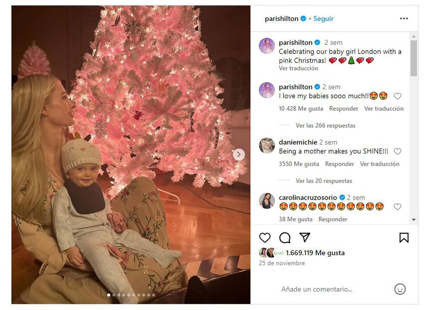 El árbol de Navidad de Paris Hilton
