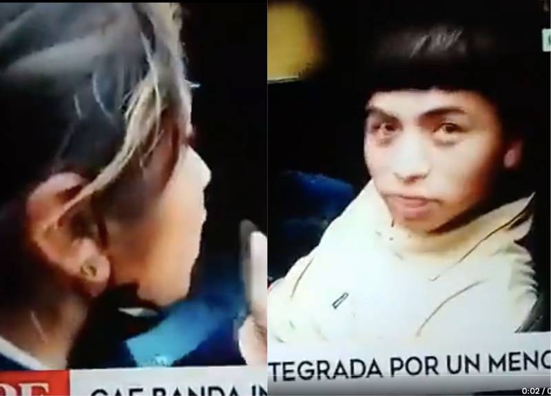 Luis Aldair Sánchez Yllescas siendo regañado por su madre | Captura: Twitter @AntenaSanLuis