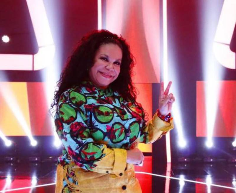 En una foto de archivo aparece Eva Ayllón en el escenario de La Voz Perú. Es jurado en la nueva temporada.