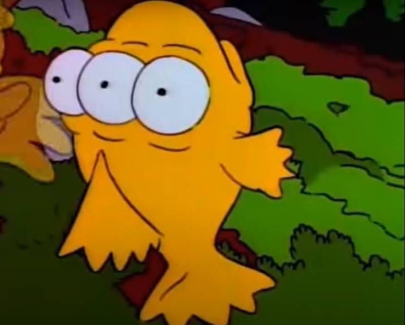 Pez de tres ojos de Los Simpsons.
