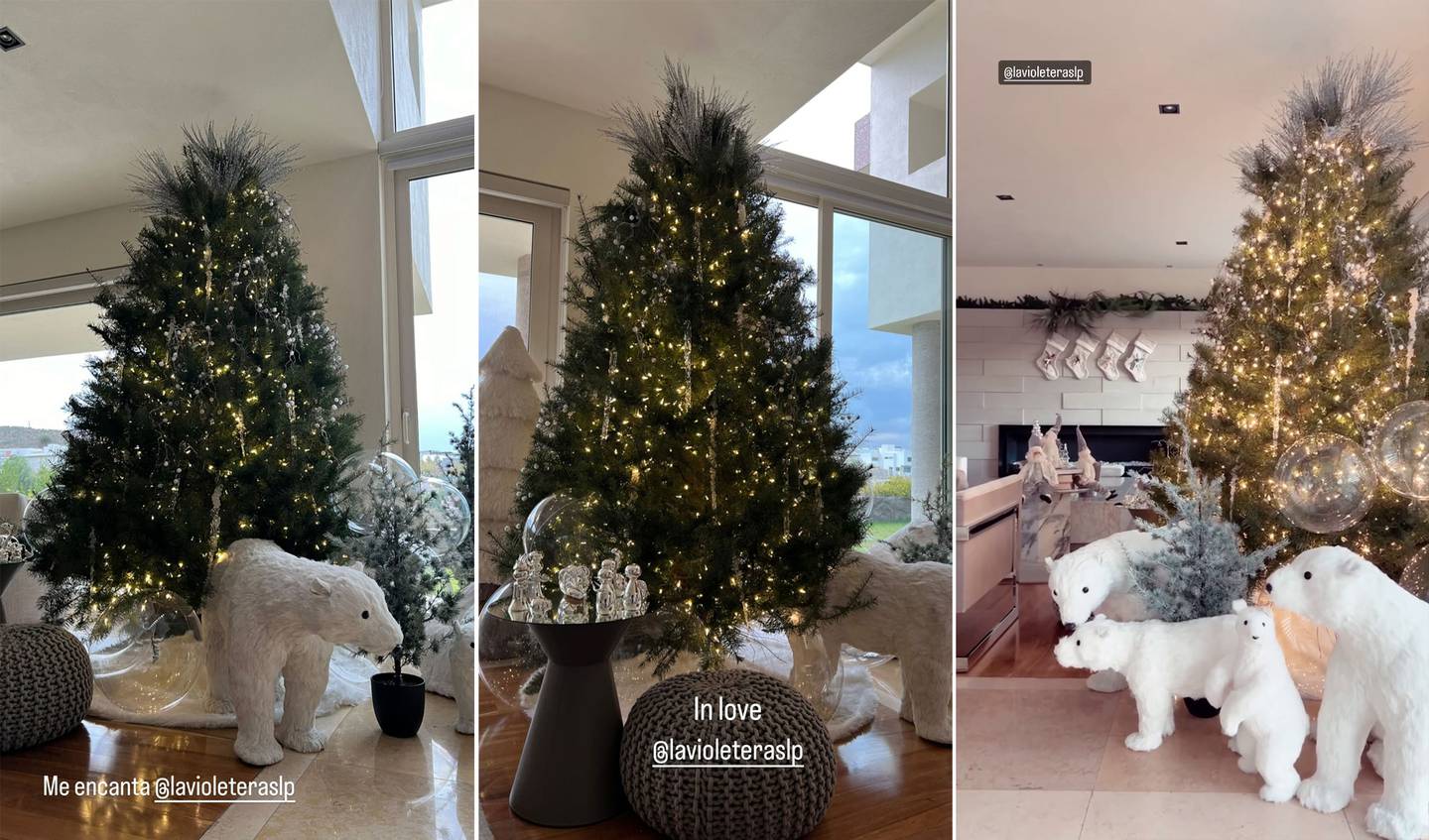 El árbol de Navidad de Ximena Navarrete es muy minimalista