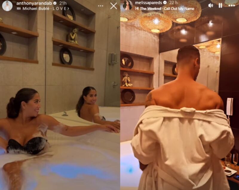 Melissa Paredes y Anthony Aranda