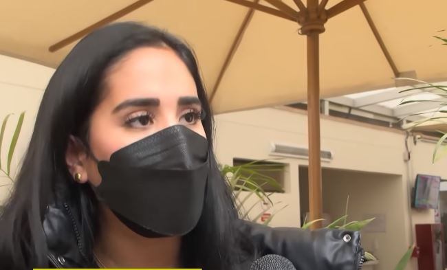 La actriz y modelo peruana Melissa Paredes aparece en una entrevista en el canal Willax.