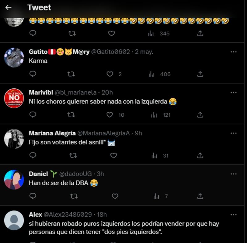 Comentarios por robo de zapatillas
