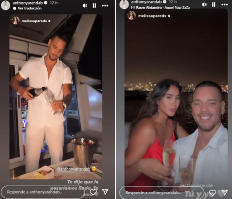 Melissa Paredes y Anthony Aranda