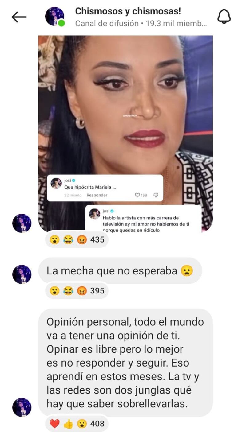 Ric La Torre sobre la "mecha" entre Mariella Zanetti y Josi Martínez.