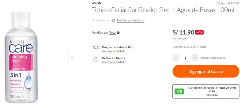Tónico facial