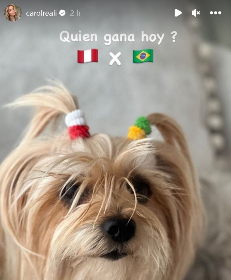 Carol Reali se suma a la emoción del Perú vs Brasil