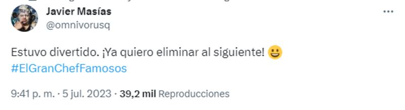 El "ácido" tuit de Javier Masías.
