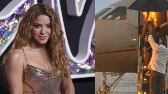 Con gesto triunfal Shakira aterrizó en Barranquilla donde entregará una de sus obras más esperadas.