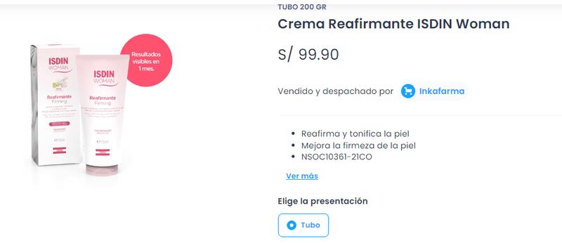 Crema reafirmante.