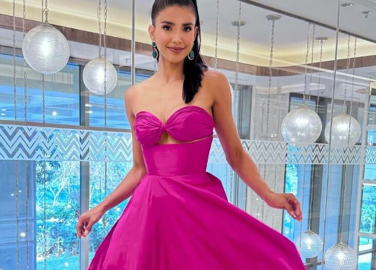 Lucía Arellano se lució en gala benéfica de Miss World.