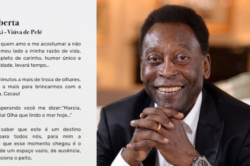 A un mes de su muerte, viuda de Pelé escribió una carta ‘para las lágrimas’