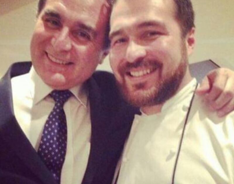 Giácomo Bocchio presumió a su padre en el día especial.