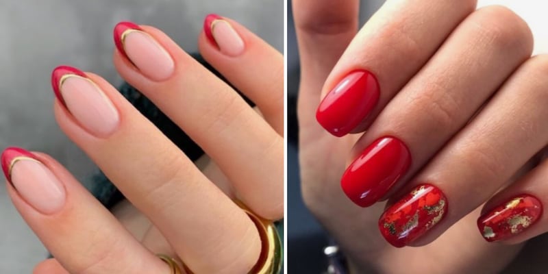 Uñas rojas elegantes