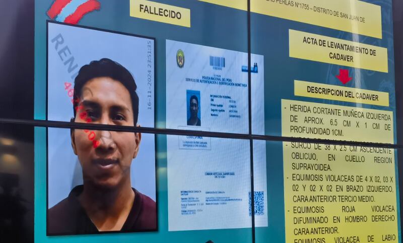 Se conocieron las pruebas forenses practicadas al cuerpo del principal sospechoso del feminicidio de Sheyla Cóndor