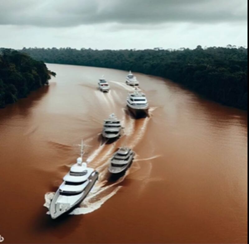 Yates de lujo en el Amazonas.