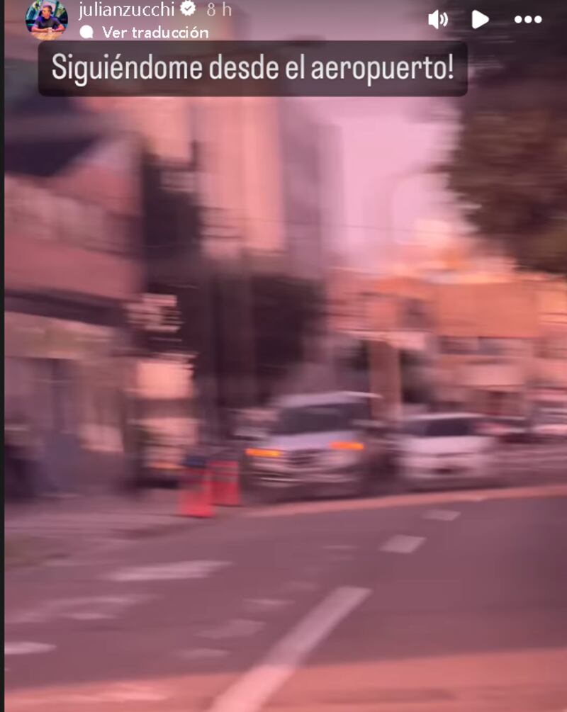 Julián Zucchi denunció ser perseguido por un auto a su llegada a Lima.