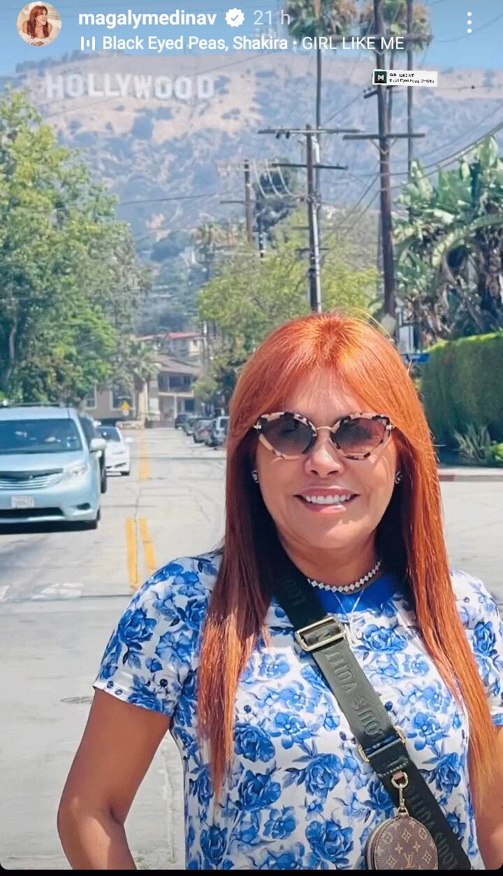 Magaly Medina posa en Los Ángeles, California.