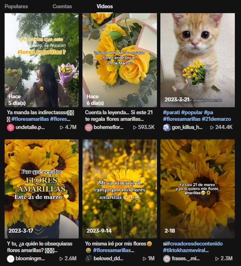 La tradición de recibir y regalar flores amarillas el 21 de marzo es muy popular en redes sociales