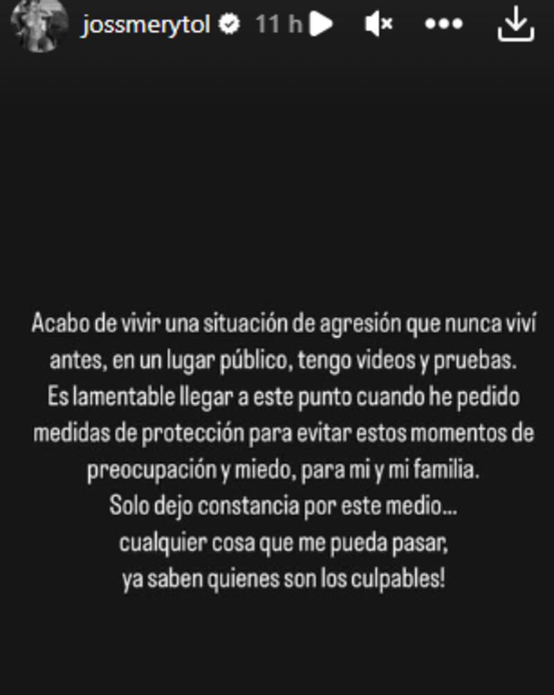 Jossmery Toledo.