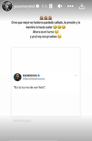 La amenaza de Jossmery Toledo.
