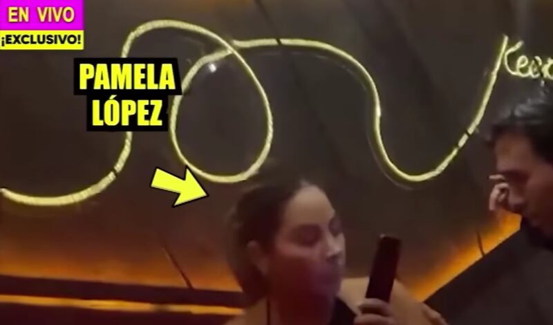 Pamela López de juerga sin Christian Cueva.