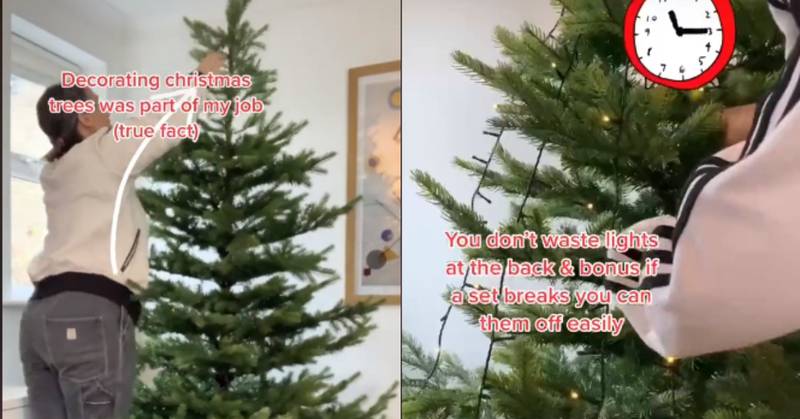Truco viral de TikTok árboles de Navidad